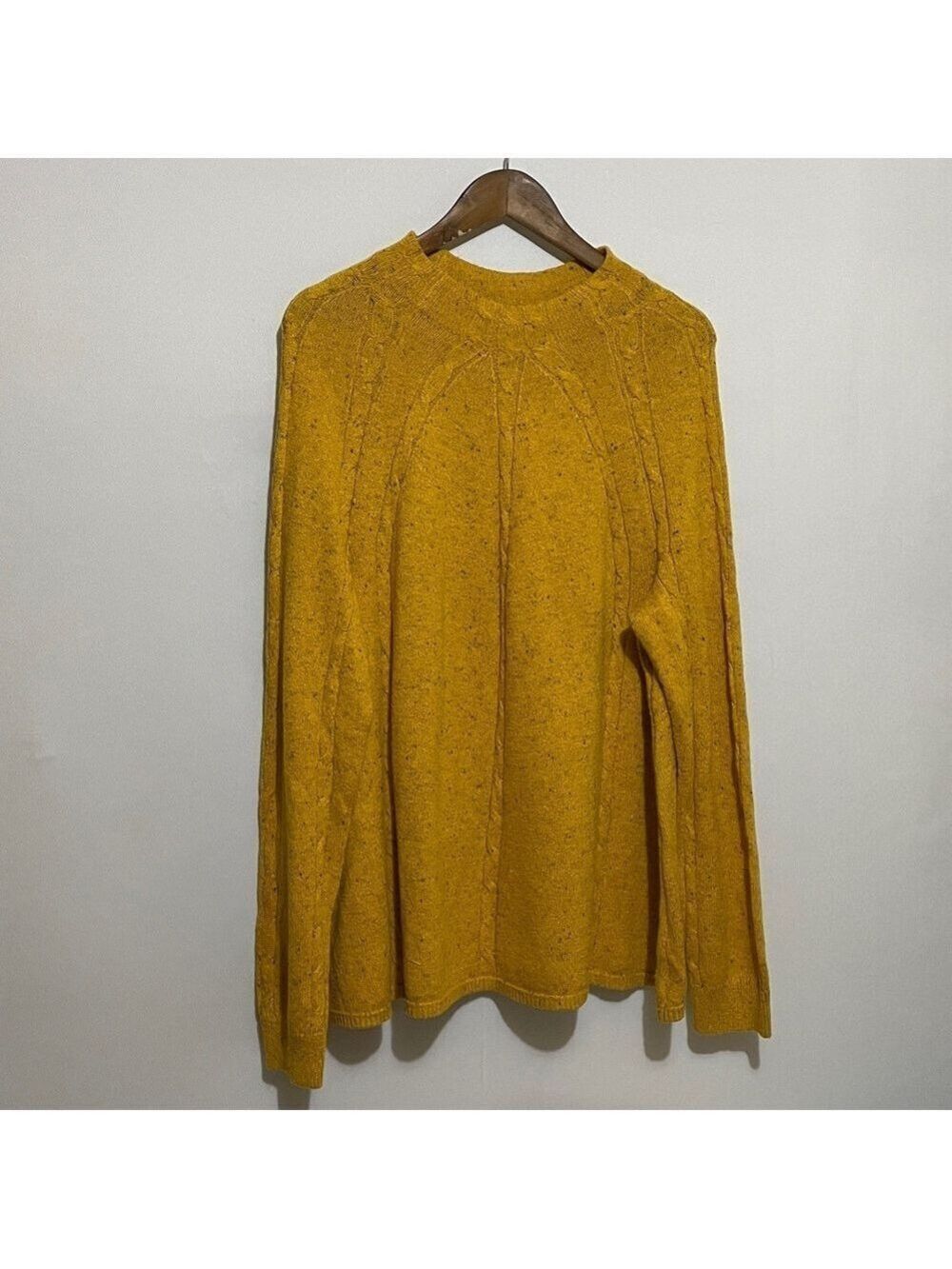 Kim Rogers Mustard Knit Sweater Sz XL